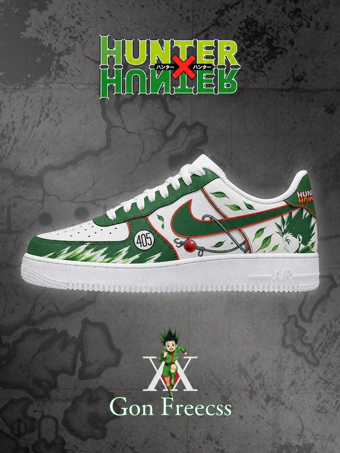 Gon Freecss V.3 Custom Air-Style Sneakers