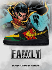 Robin-Damian Wayne V.1 Custom Air-Style Sneakers