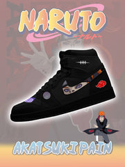 Baskets montantes personnalisées Akatsuki Pain V.2