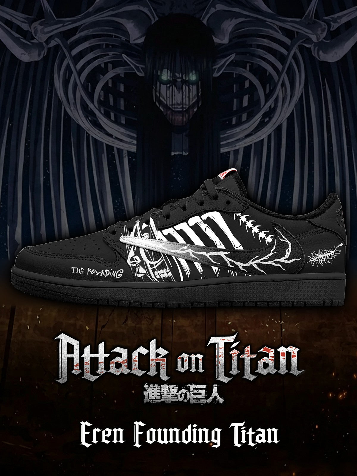 Eren Founding Titan V.2 Custom TS Low Sneakers
