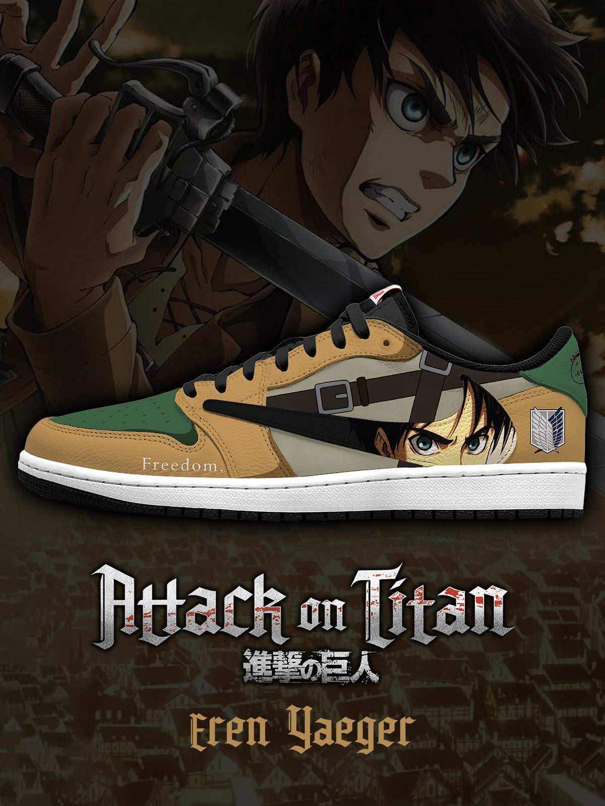 Eren Yeager V.1 Custom TS Low Sneakers