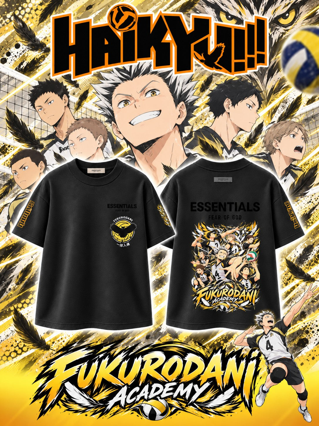 Fukurodani Academy V.1 Custom Ess. T-Shirt