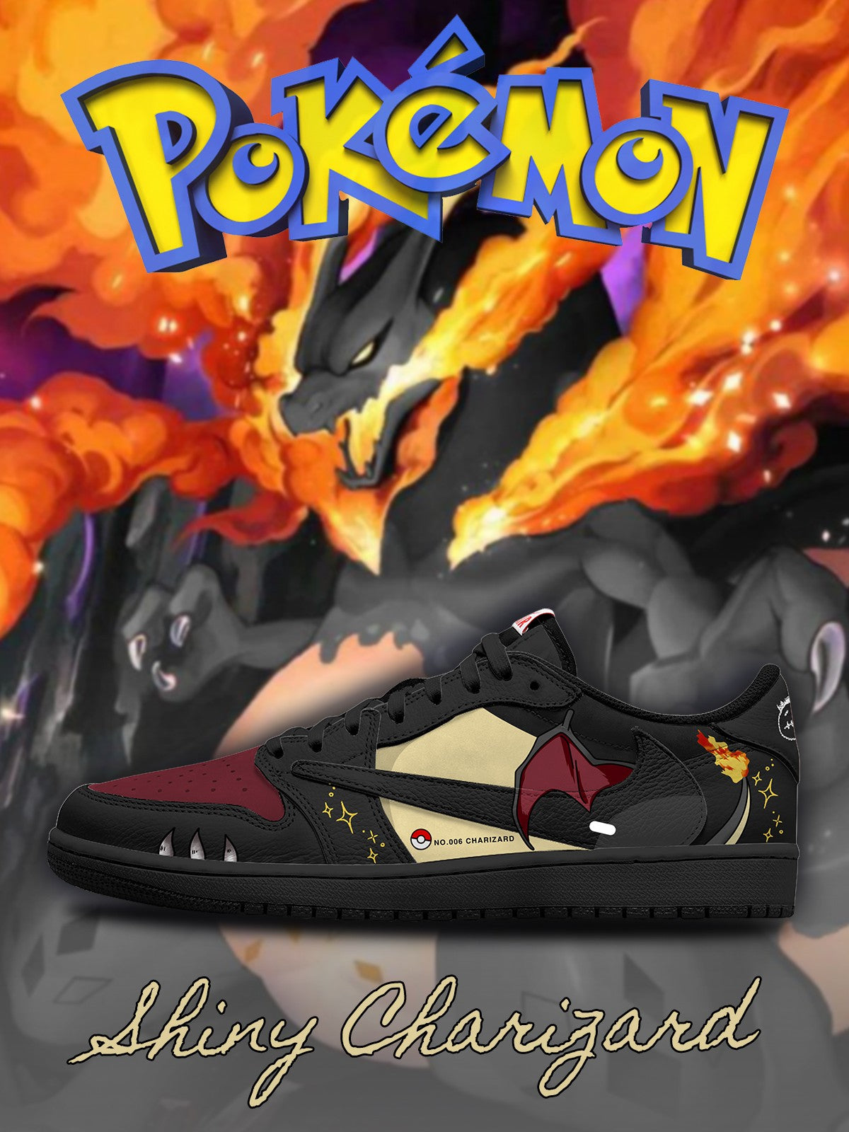 Shiny Charizard V.1 Custom TS Low Sneakers