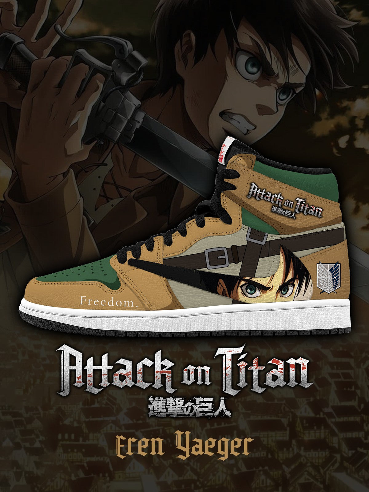 Eren Yeager V.1 Custom TS High Sneakers