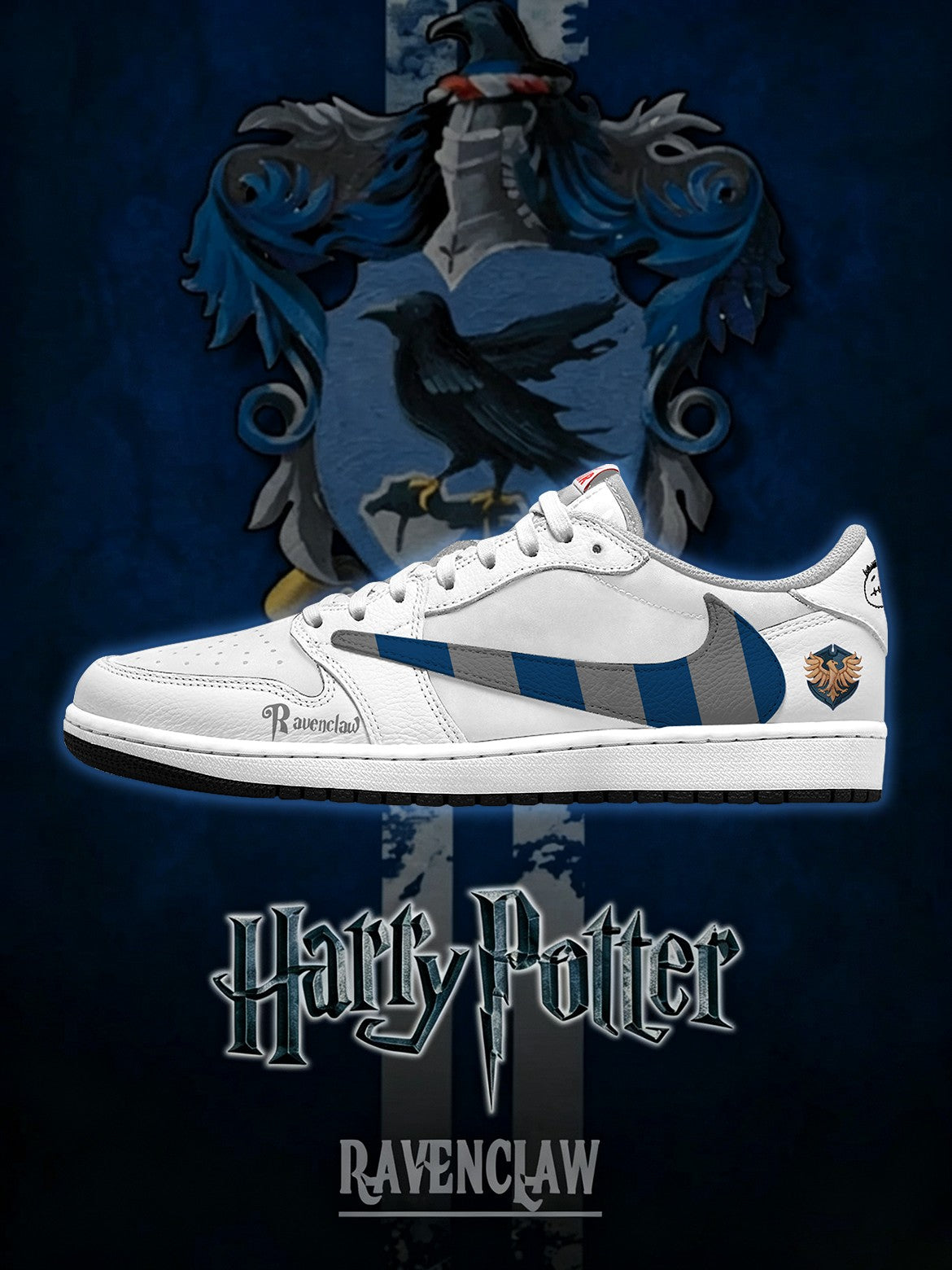 Hogwarts Ravenclaw House V.1 Custom TS Low Sneakers