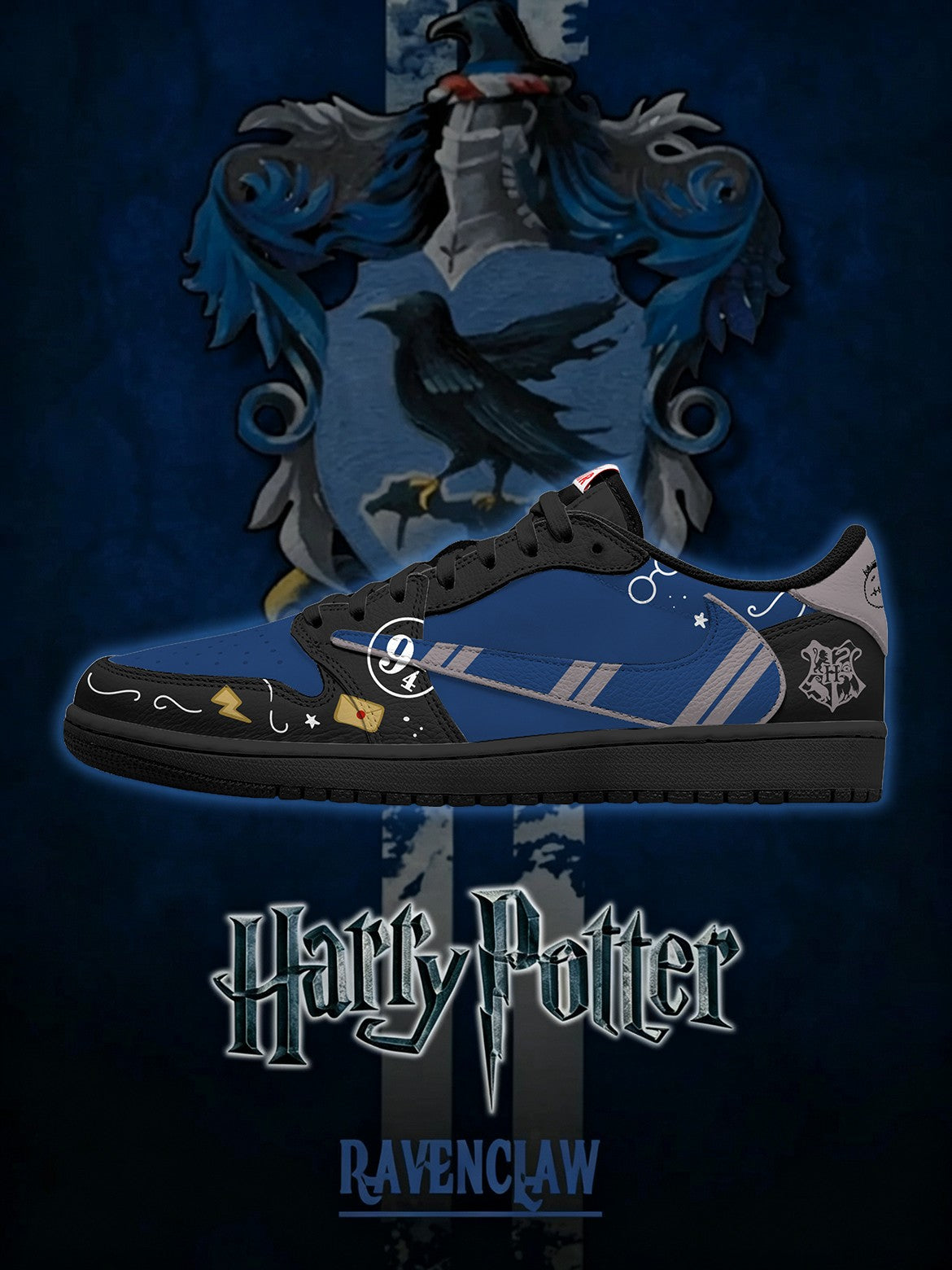 Hogwarts Ravenclaw House V.2 Custom TS Low Sneakers